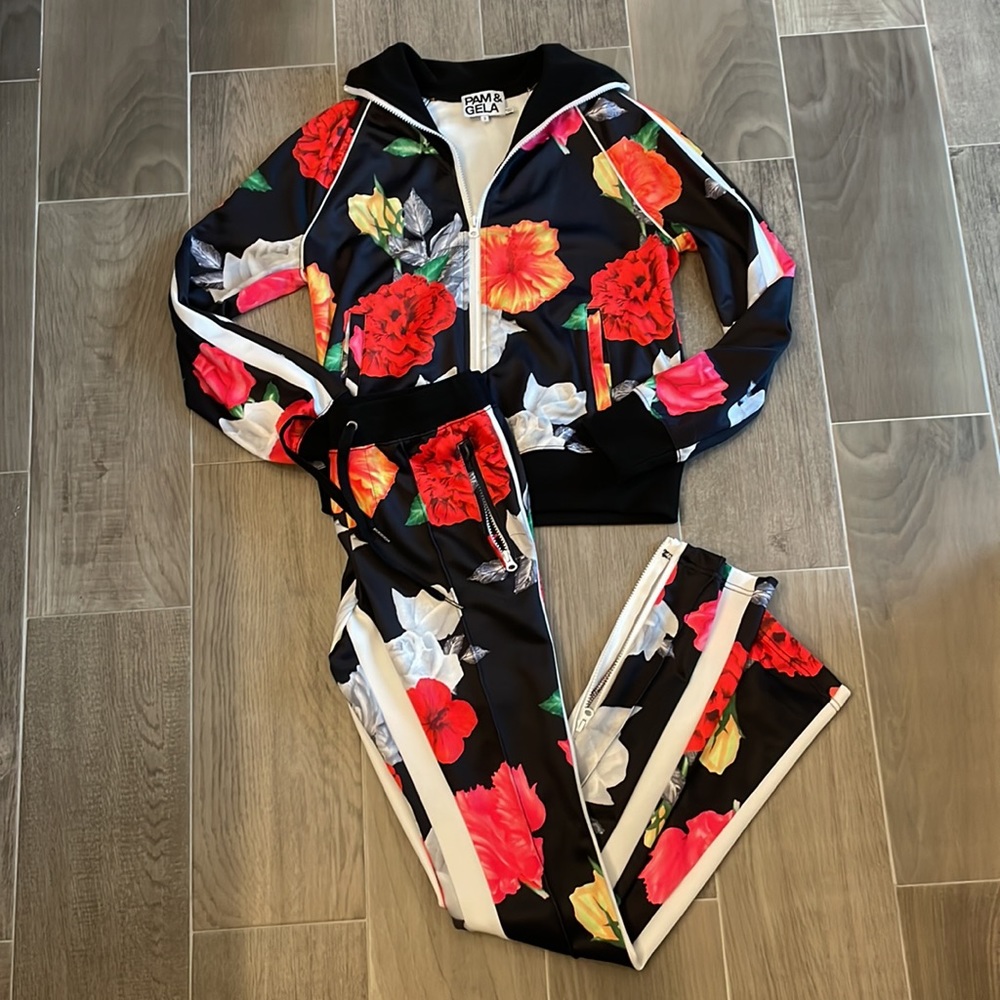 Pam and Gela floral track suit